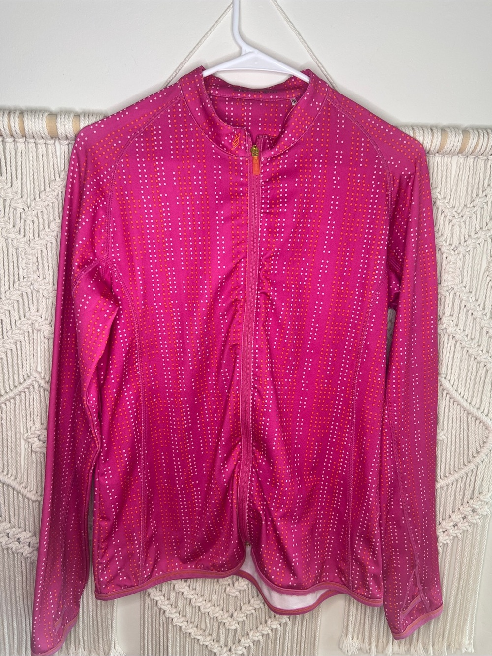 Women's Zip-Front Bomber Jacket in Hot Pink